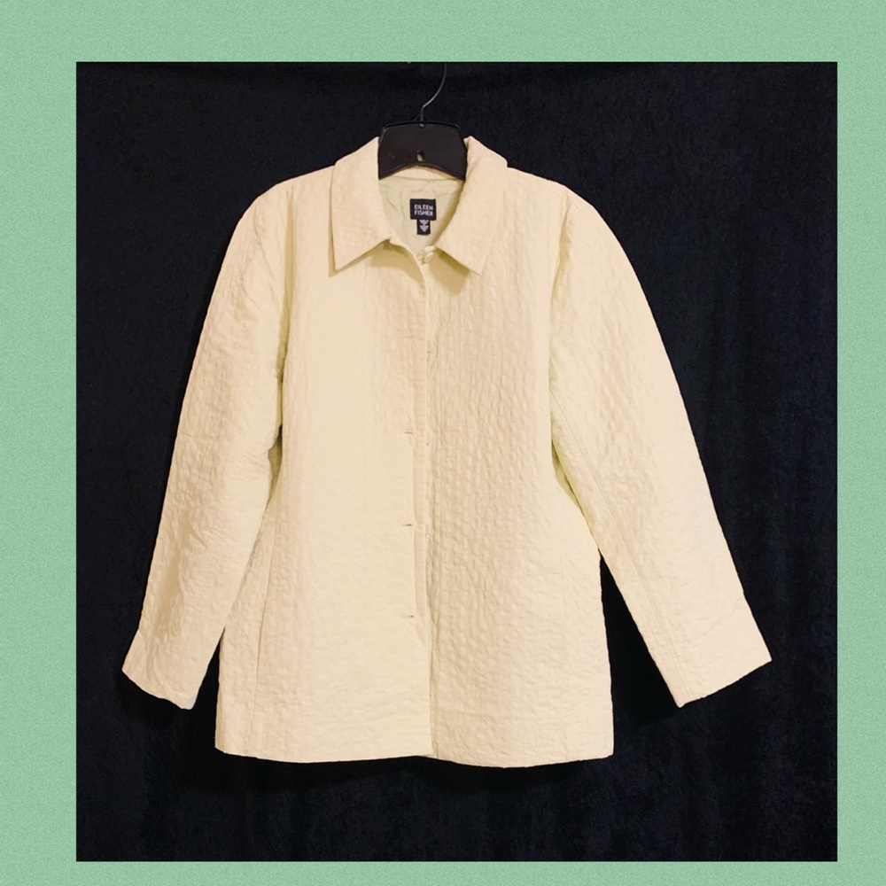 Eileen Fisher Button Front Jacket Medium - Picture 3 of 14